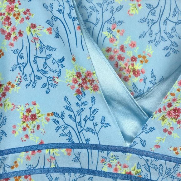 Old Navy Womens VTG Y2K Babydoll Top XL Blue Floral Whimsical Fairycore Dainty - Picture 3 of 7